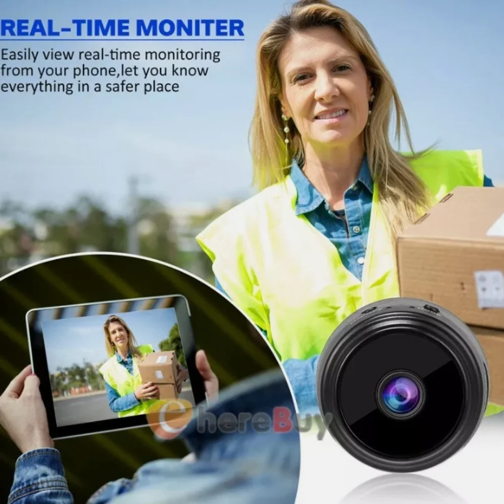 Upgraded Spy Cam HD Camera w/WiFi Model A9 WiFi Camera Free App, Dash camera